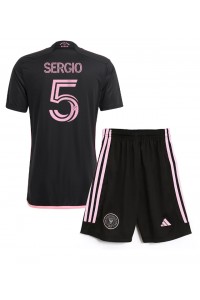 Inter Miami Sergio Busquets #5 Babytruitje Uit tenue Kind 2024-25 Korte Mouw (+ Korte broeken)